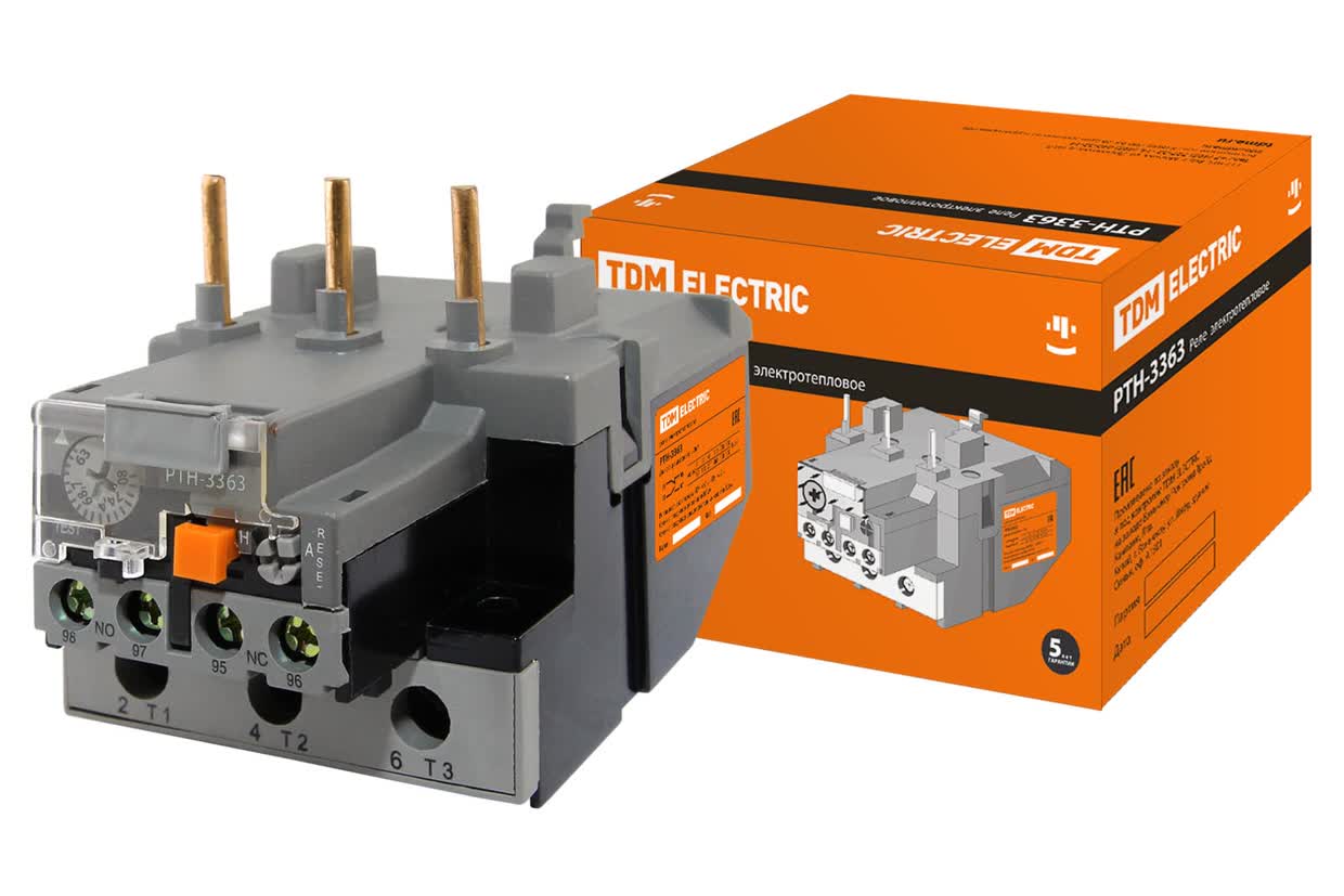 TDM Реле электротепловое РТН-3363  63-80А TDM — 10.00Вт IP20