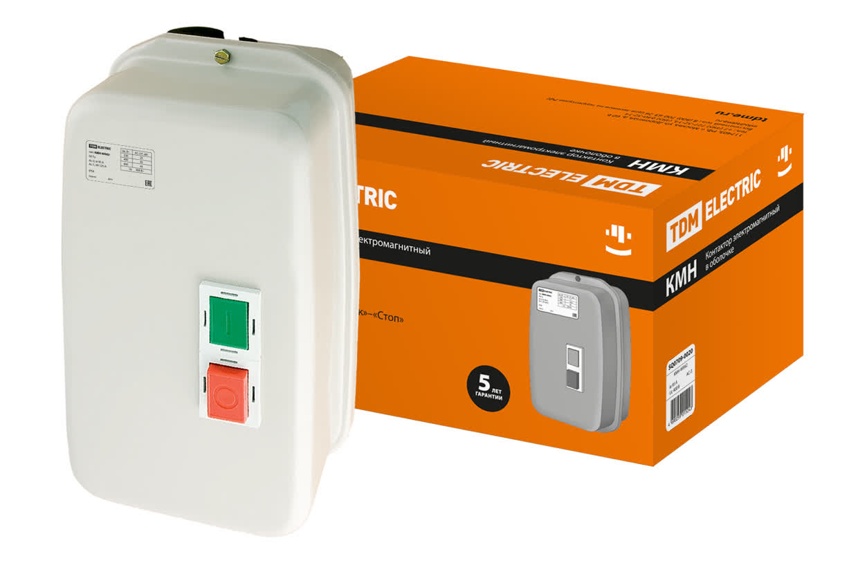 TDM Контактор КМН49562 95А в оболочке Ue=380В/АС3 IP54 TDM — 10.00Вт IP20