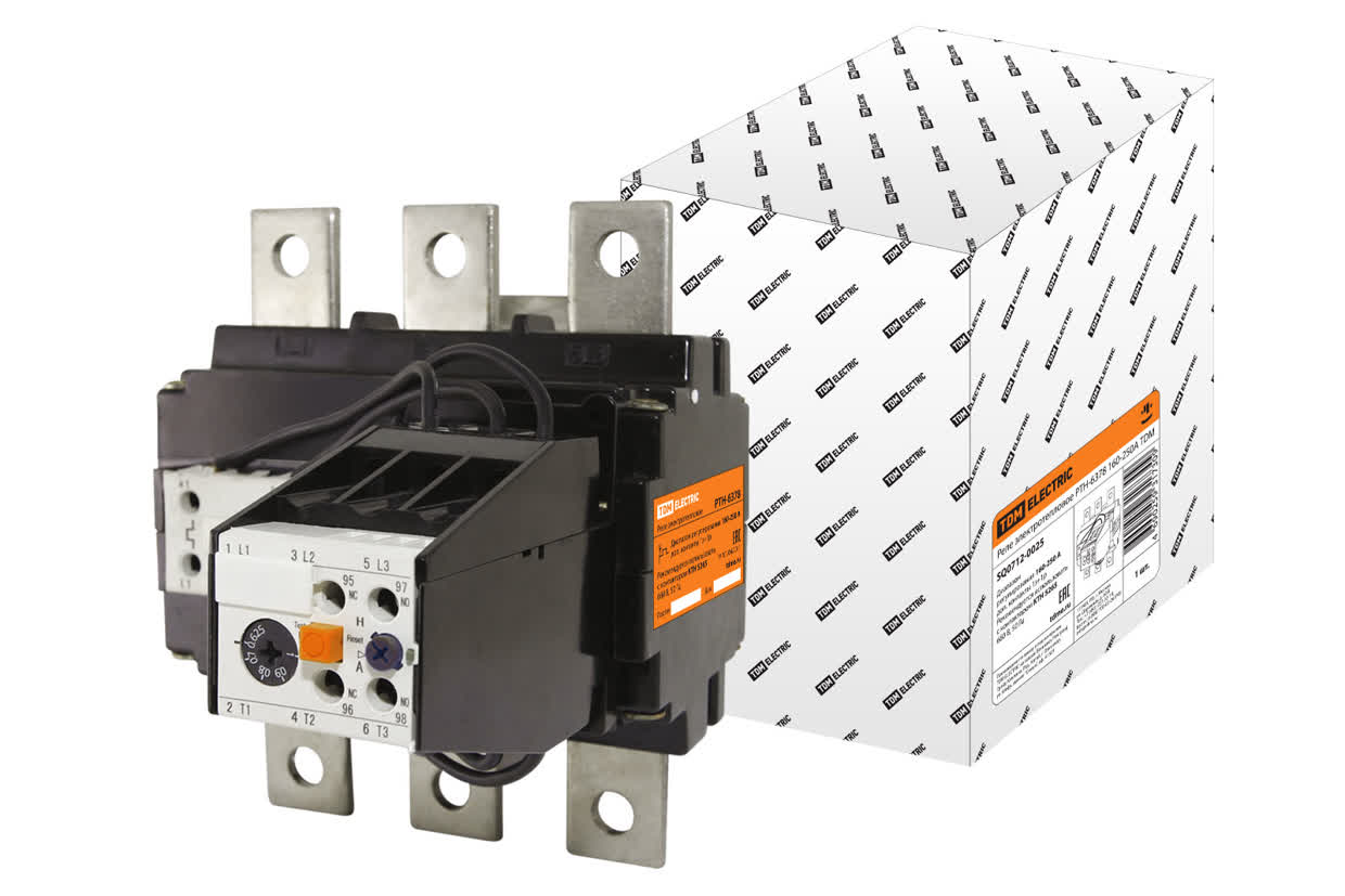 TDM Реле электротепловое РТН-6378 160-250А TDM — 10.00Вт IP20
