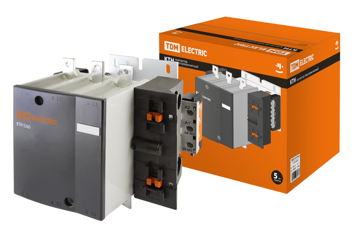 TDM Контактор КТН-5265 265А 400В/АС3 TDM — 132.00Вт IP20