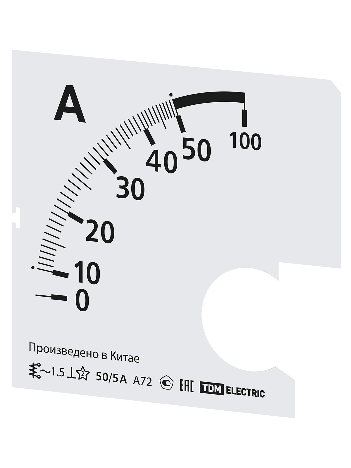 TDM Шкала Ш72   50/5А-1,5 (для А72 Х/5А) TDM — 10.00Вт IP20