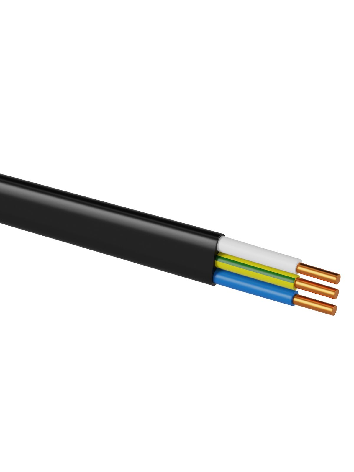 TDM Кабель ВВГ-П нг(А)-LS 3х1,5 ок(N, PE)-0,66 ГОСТ (10м) TDM — 10.00Вт IP20